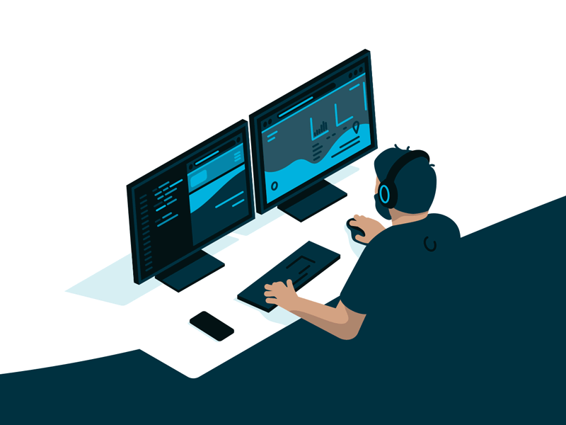 Developer working